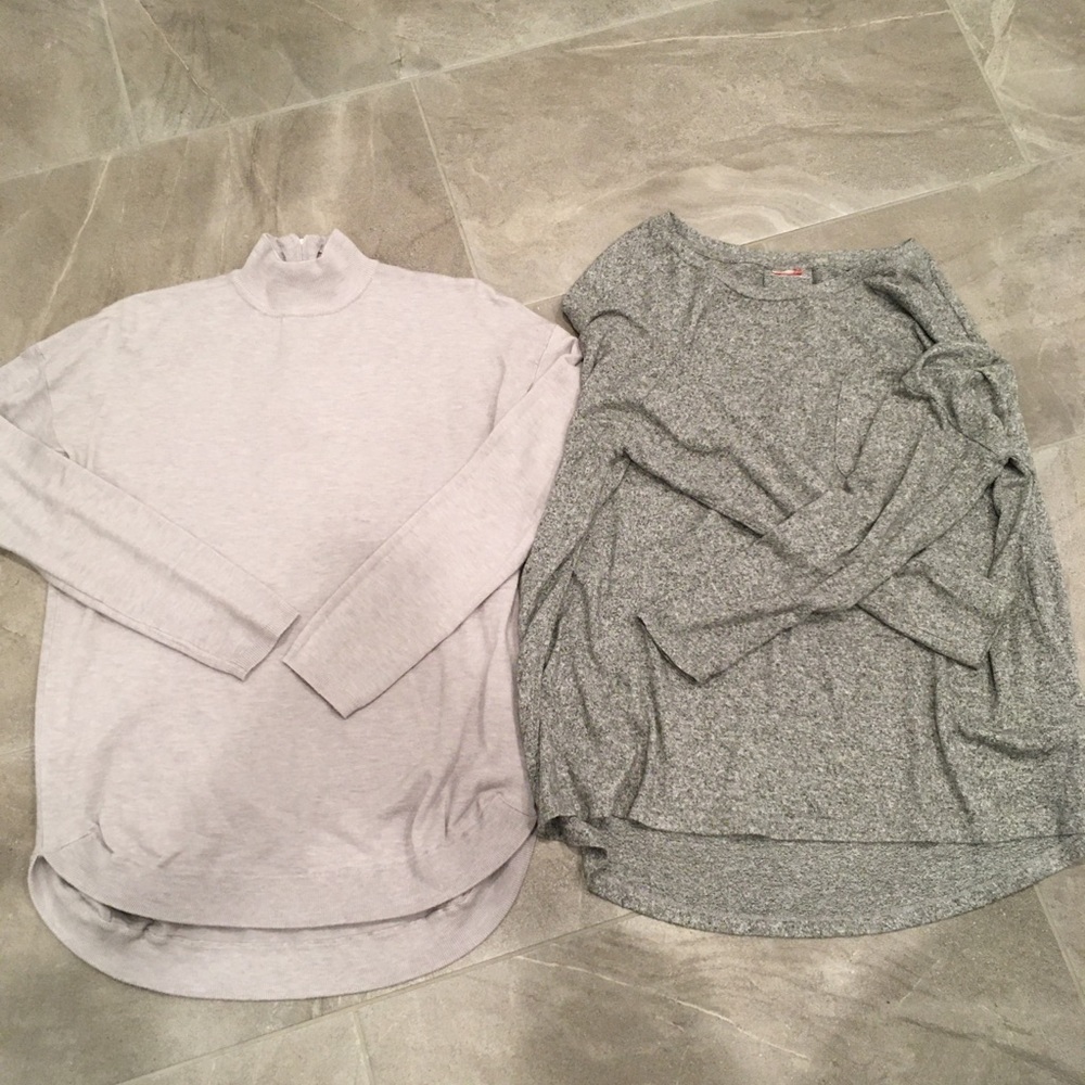 2 Long Grey Sweaters